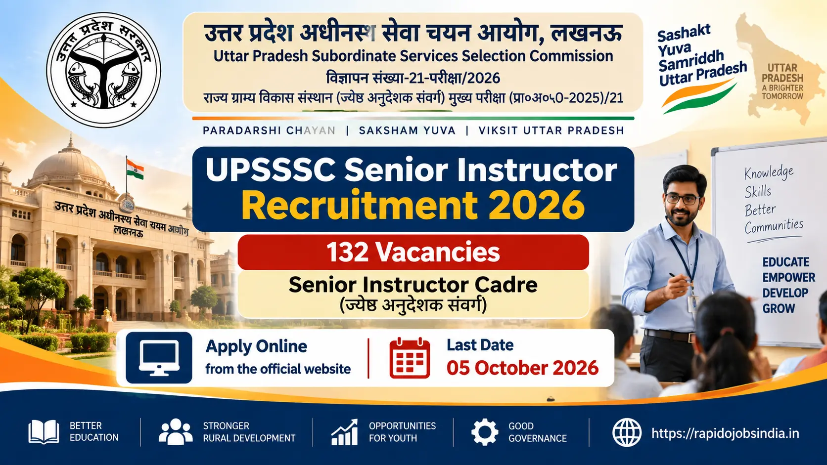 UPSSSC Senior Instructor Recruitment 2026