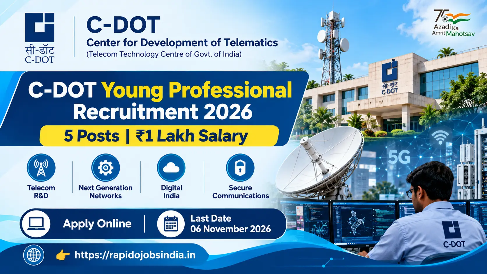 C DOT Young Professional Recruitment 2026