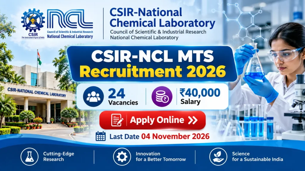 CSIR NCL MTS Recruitment 2026