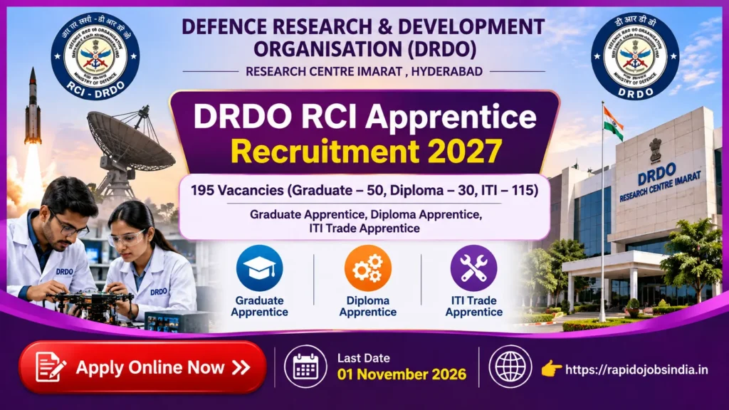 DRDO RCI Apprentice Recruitment 2027