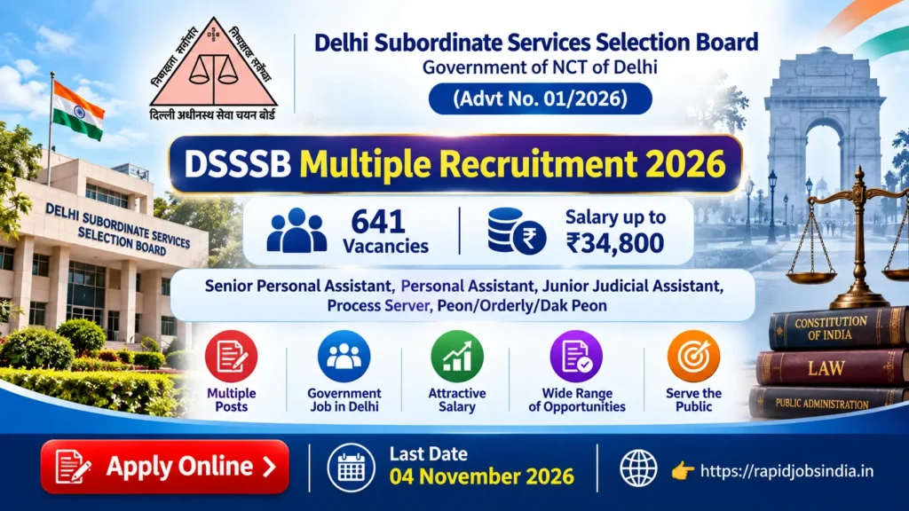 DSSSB Multiple Recruitment 2026