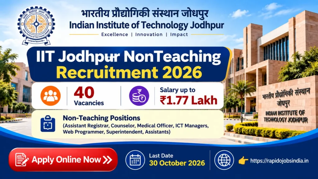 IIT Jodhpur NonTeaching Recruitment 2026