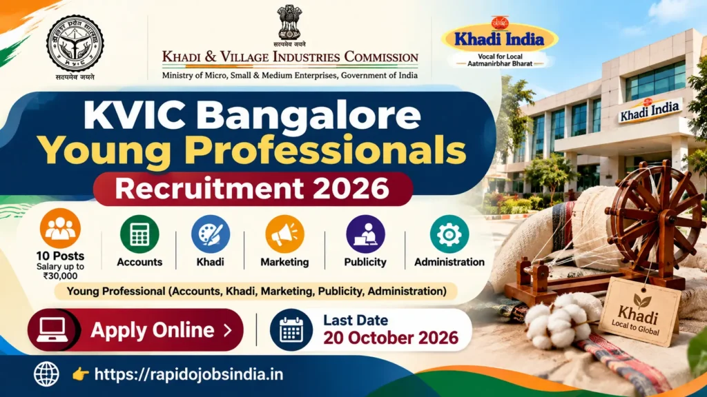 KVIC Bangalore Young Professionals Recruitment