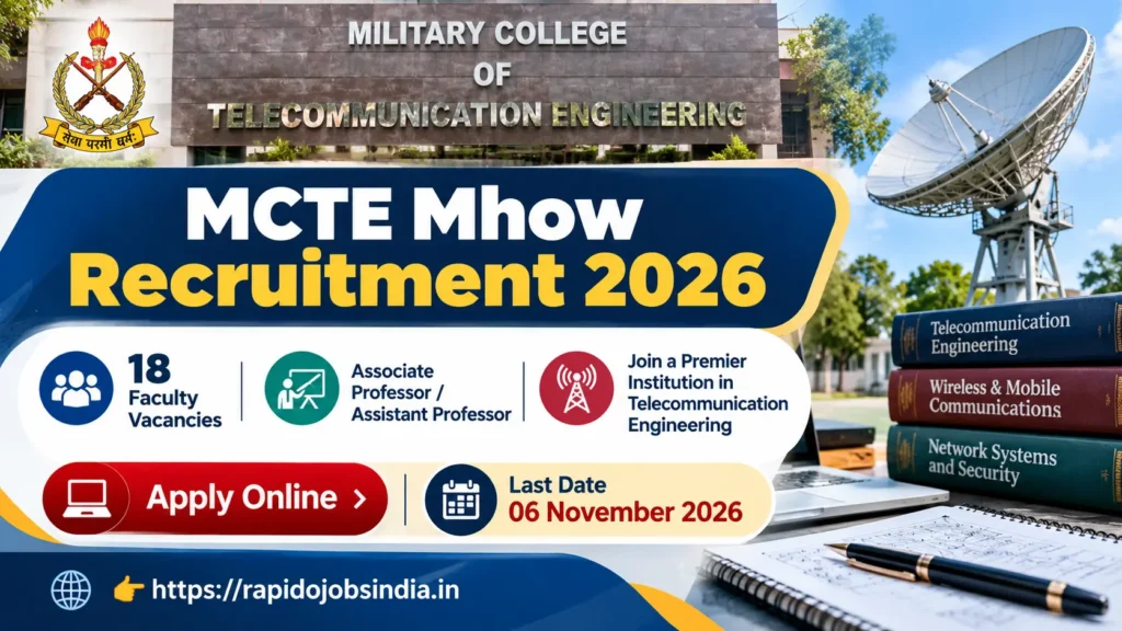 MCTE Mhow Recruitment 2026