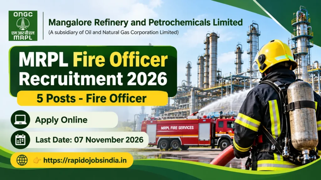 MRPL Fire Officer Recruitment 2026