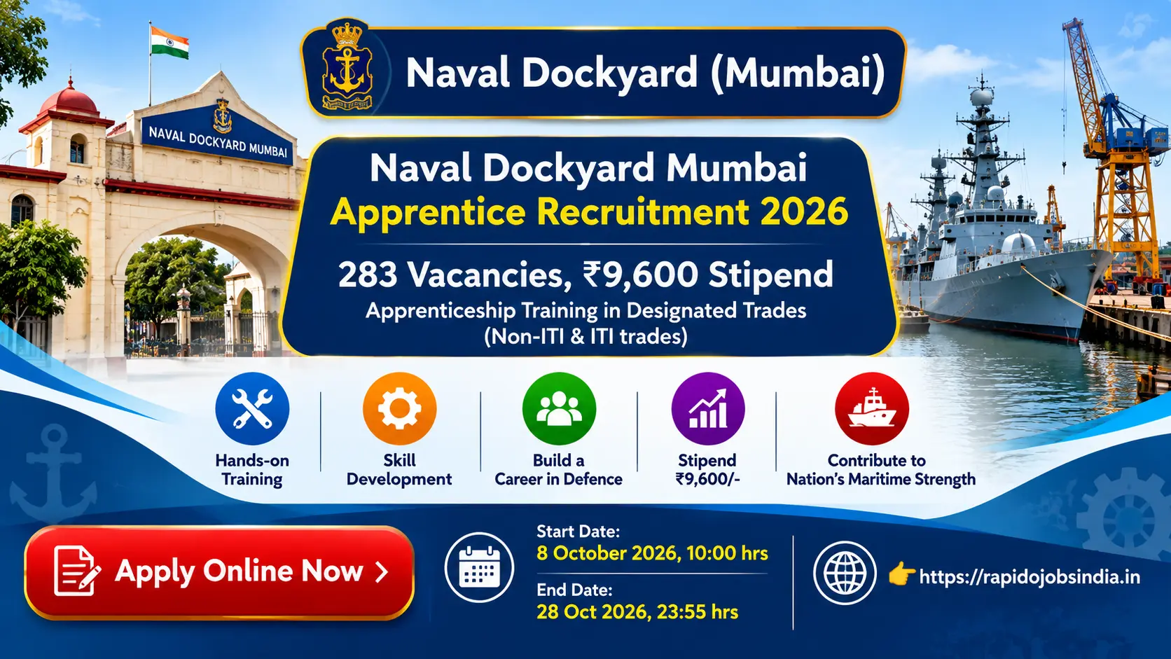 Naval Dockyard Mumbai Apprentice Recruitment