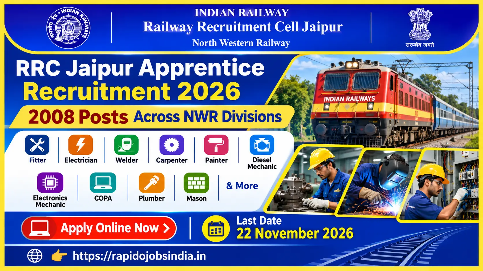 RRC Jaipur Apprentice Recruitment 2026