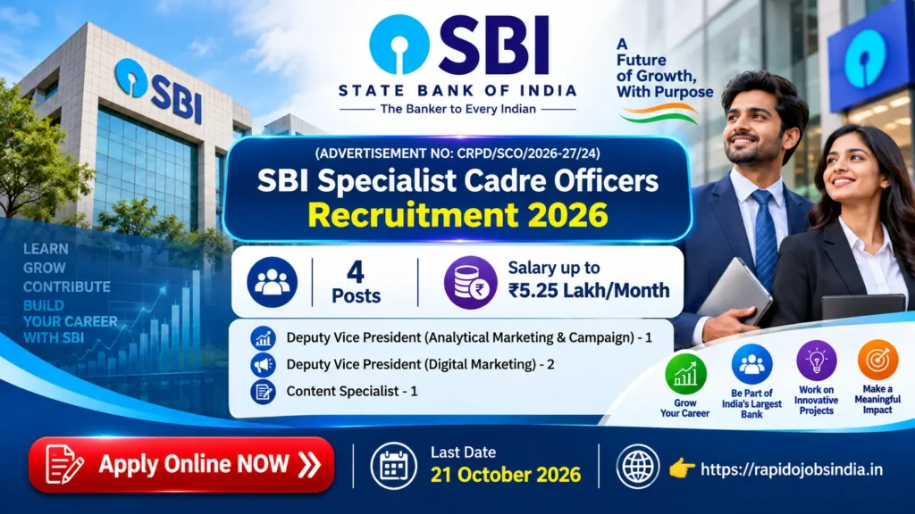 SBI Specialist Cadre Officers Recruitment