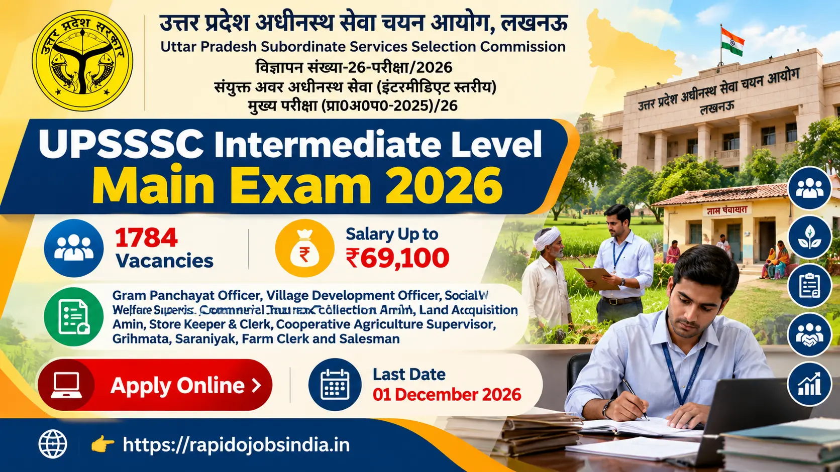 UPSSSC Intermediate Level Main Exam 2026