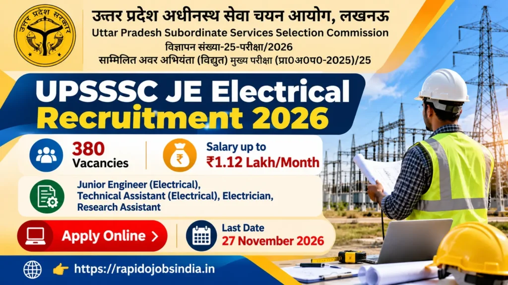 UPSSSC JE Electrical Recruitment 2026
